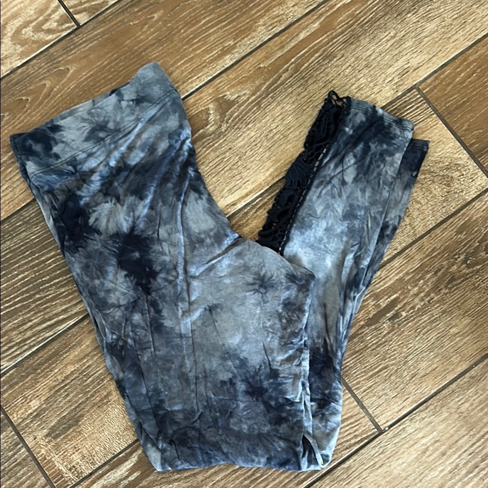 VENUS Blue Tie-Dye Joggers with Stretchy Fit